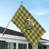 Fraser (of Lovat) Yellow Tartan Crest House Flag